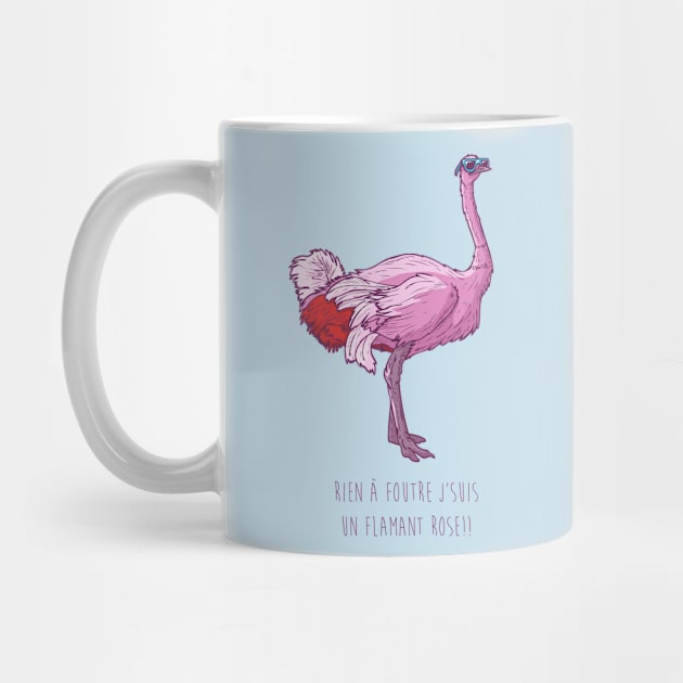 Pink ostrich by Mistersheep